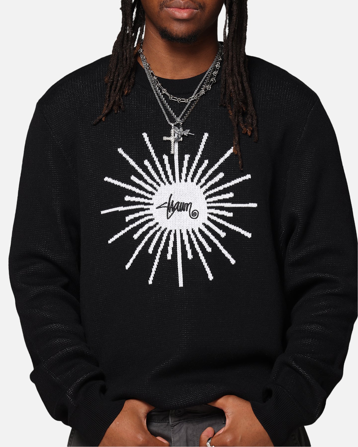 S Double Sunburst Sweater Black、mySite、zt4zffjzw