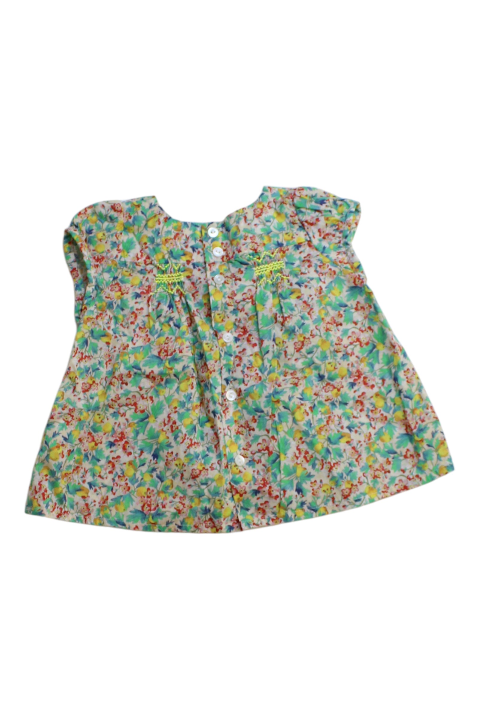 Bonpoint Floral Short Sleeve Dress 3-6M、mySite、g9winljtr