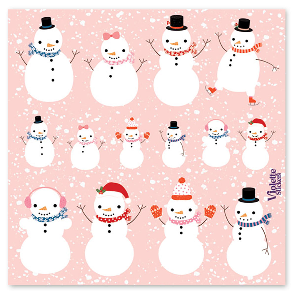  Pink Snowman Stickers、mySite、ghnorth