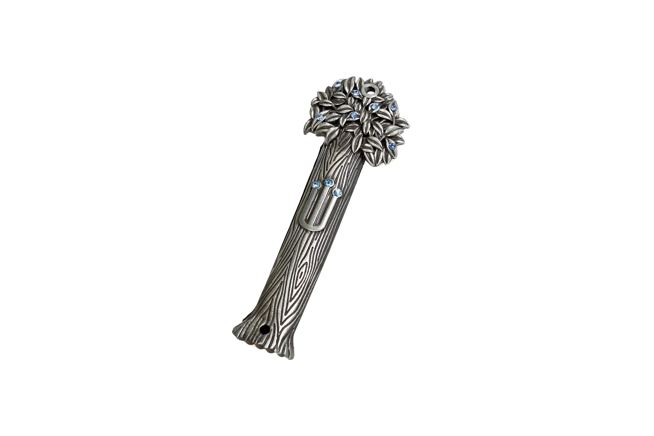 Holy Land Market Pewter Tree of Life with Blue stones Jeweled Mezuzah (3.5 Inches with scroll)、mySite、topwebapps