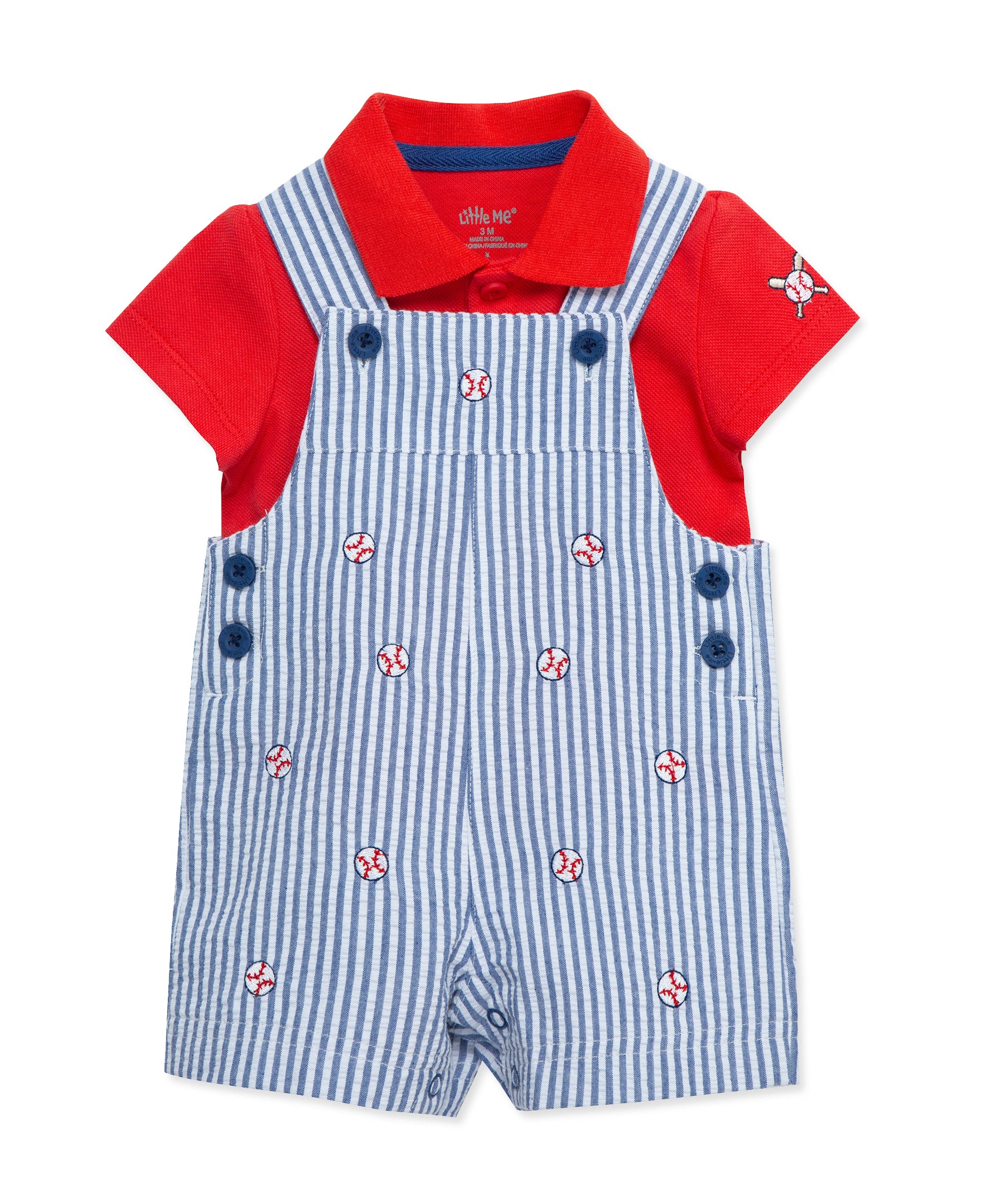  Baseball Woven Shortall Set (3M-12M)、mySite、layawaytickets