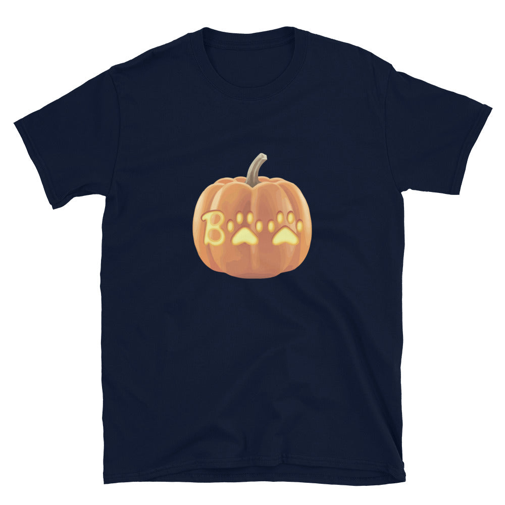 Paw Print Boo Pumpkin T-Shirt、mySite、camillekostekn