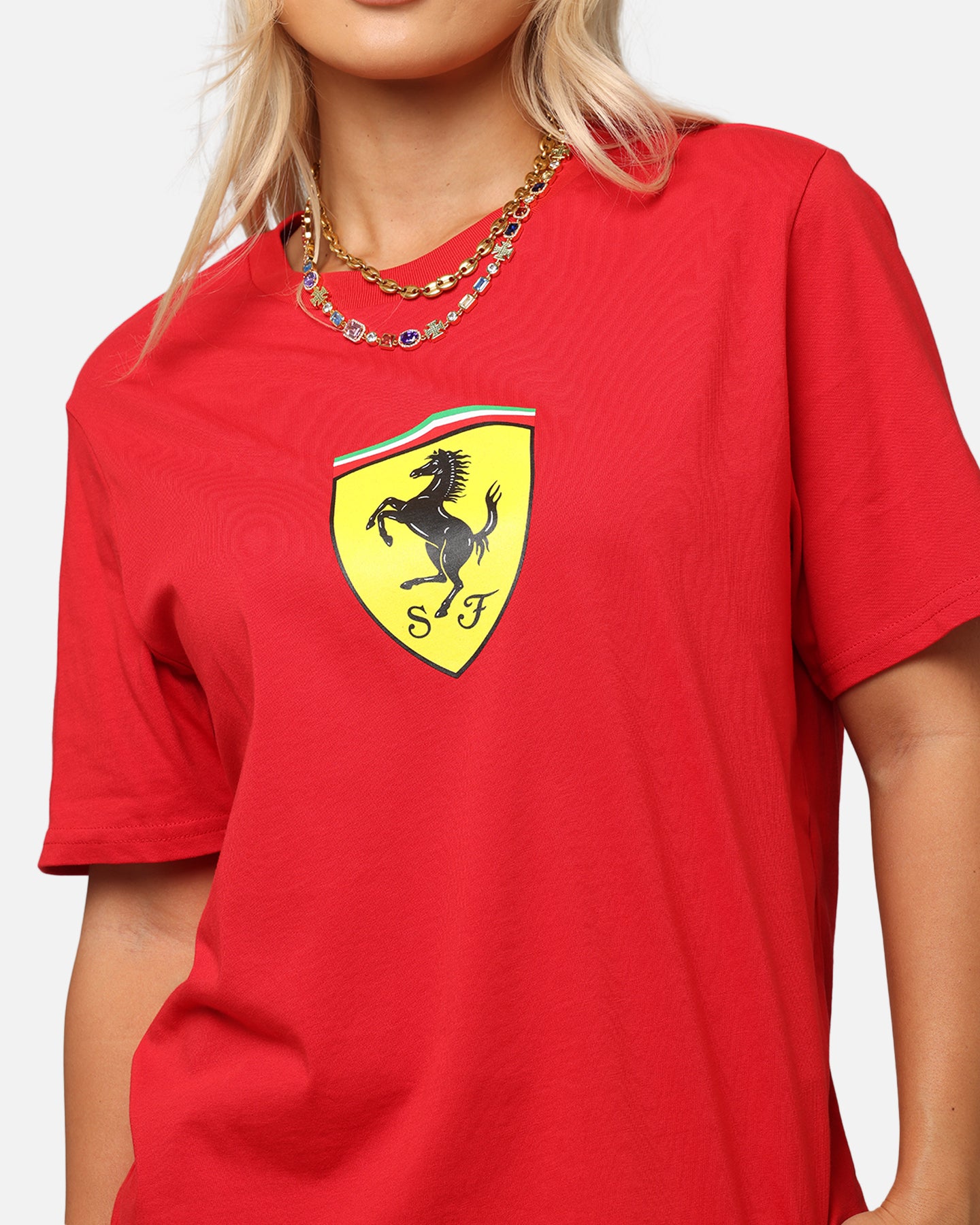 Puma X Scuderia Ferrari Race Big Shield T-Shirt Rosso Corsa、mySite、zt4zffjzw