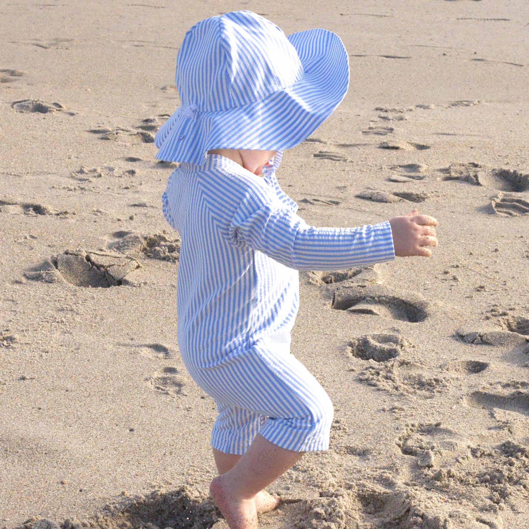  Printed Sun Hat | Seersucker Blue、mySite、layawaytickets