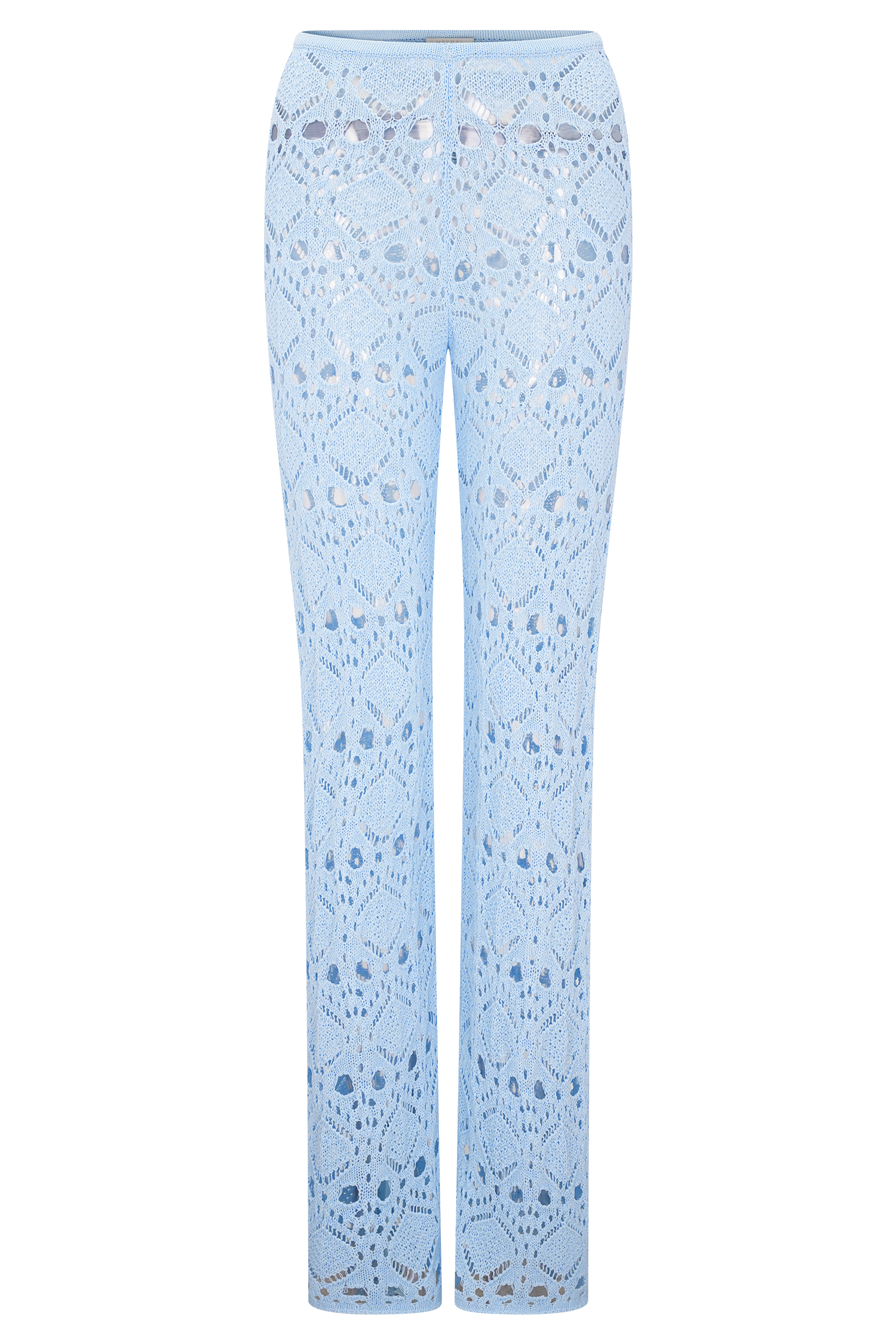 Trena Crochet Knit Pants - Sky Blue、mySite、solidvoid