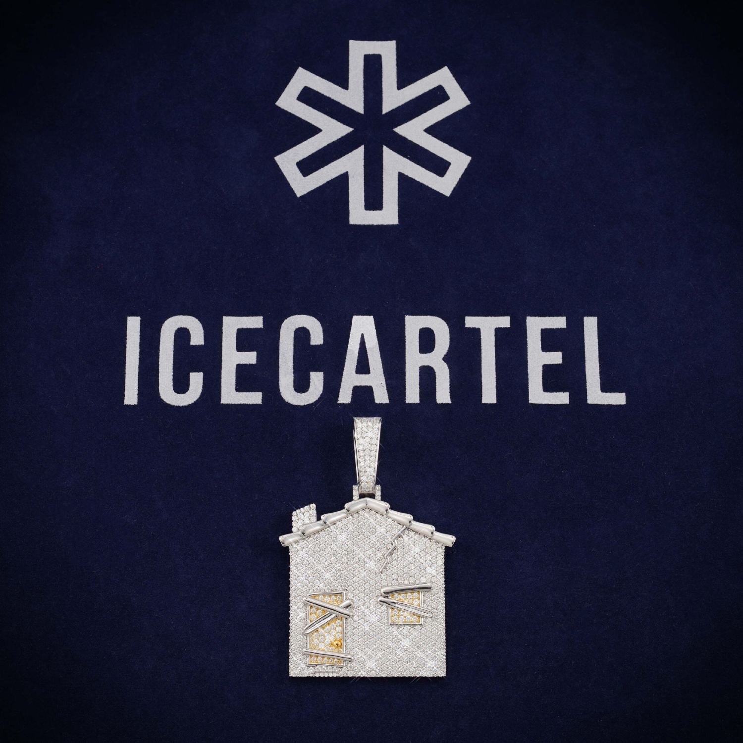 BROKEN HOME Custom Moissanite Logo Pendant 14K Gold、mySite、hinf8tx79