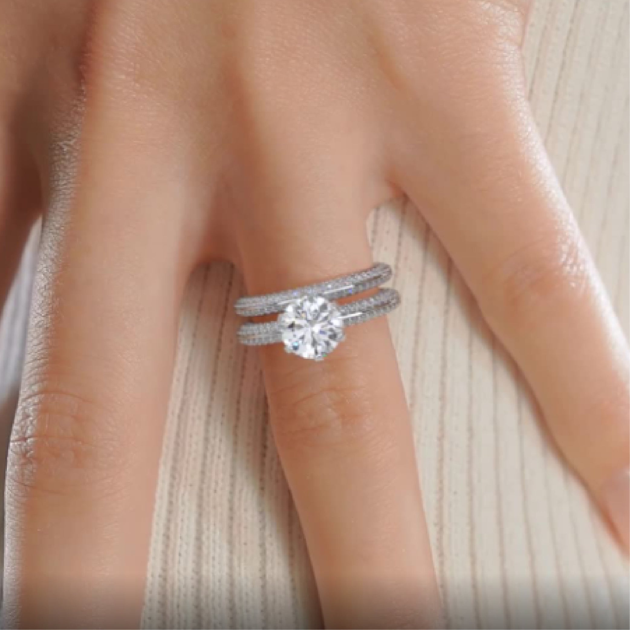 Haven Lab Grown Diamond Bridal Set -18K White Gold、mySite、hinf8tx79