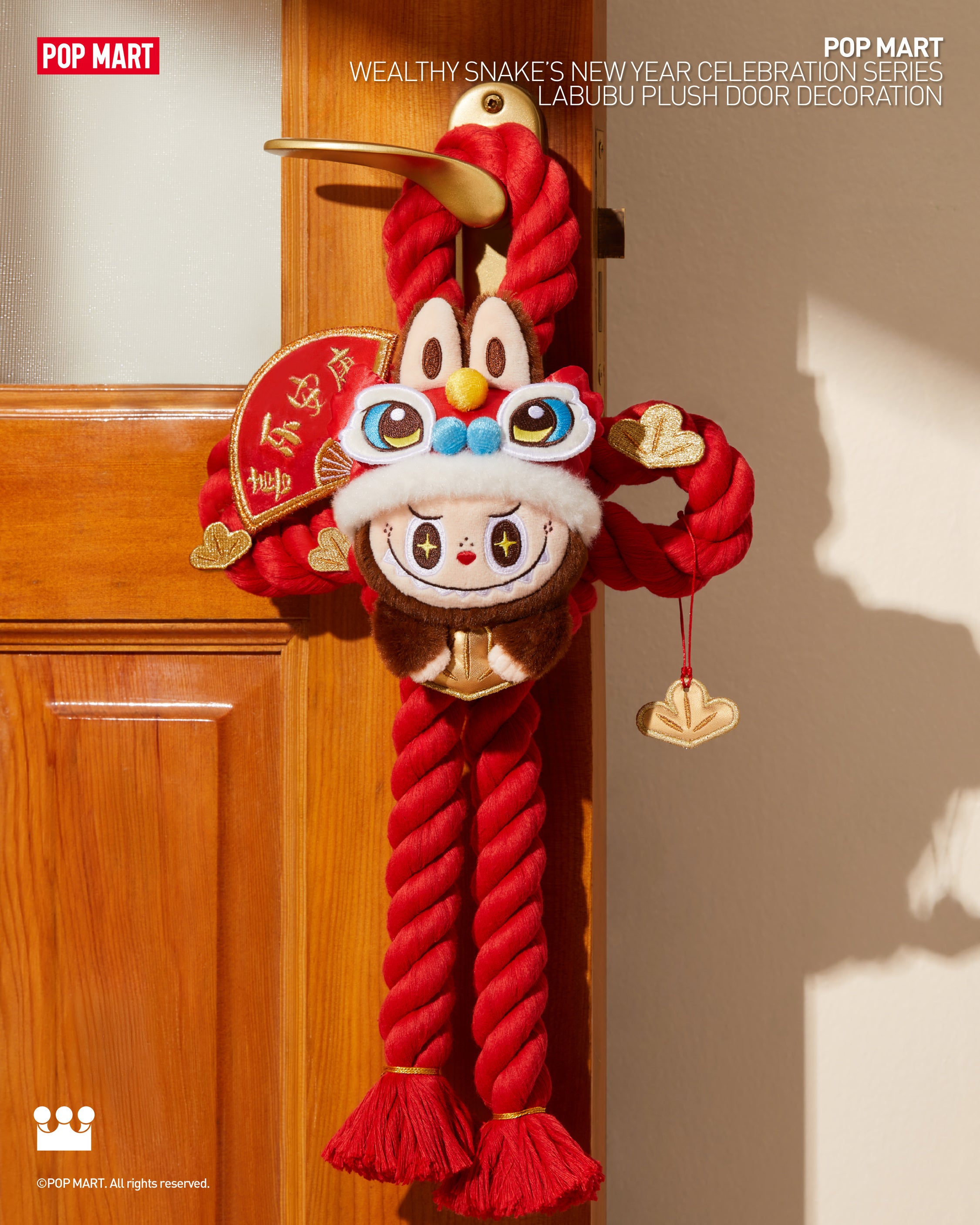  POP MART Wealthy Snake's New Year Celebration Series-LABUBU Plush Door Decoration、mySite、greenlandpopulation