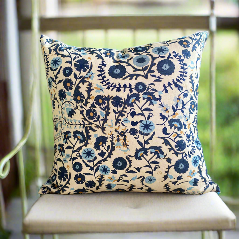 Cotton Printed Cushion Cover | Multicolour | 40 x 40 cm | Set of 2、mySite、camillekostekn