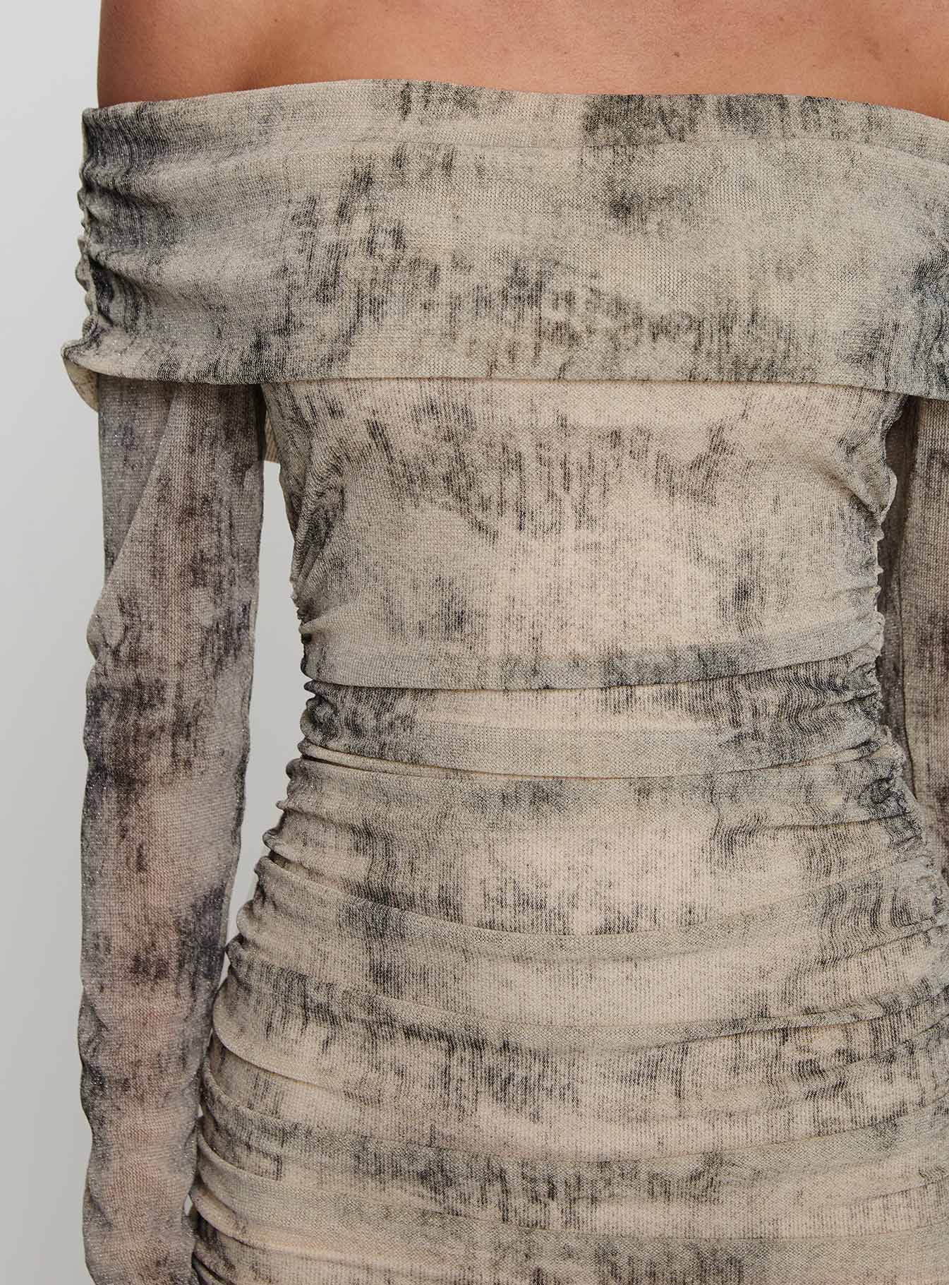 Artefact Off The Shoulder Mini Dress Multi、mySite、solidvoid