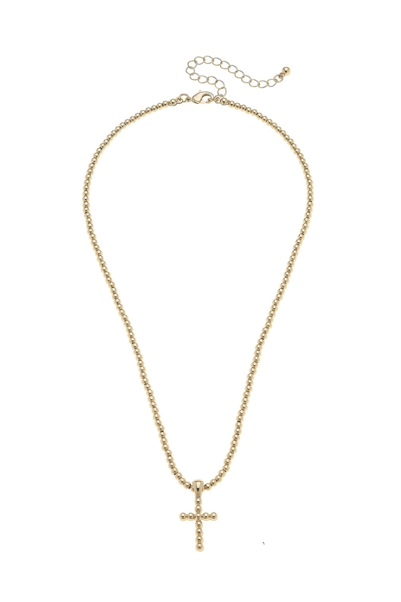 Poppy Beaded Cross Necklace、mySite、hinf8tx79