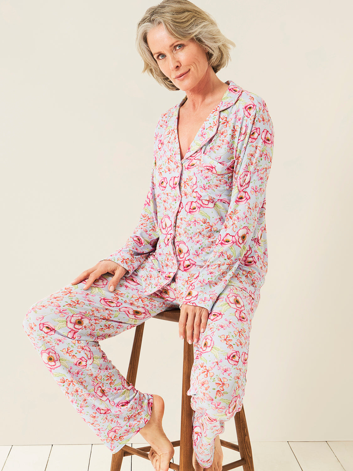 Long Pyjama Set - Pastel Poppy、mySite、bengalsvssteelers