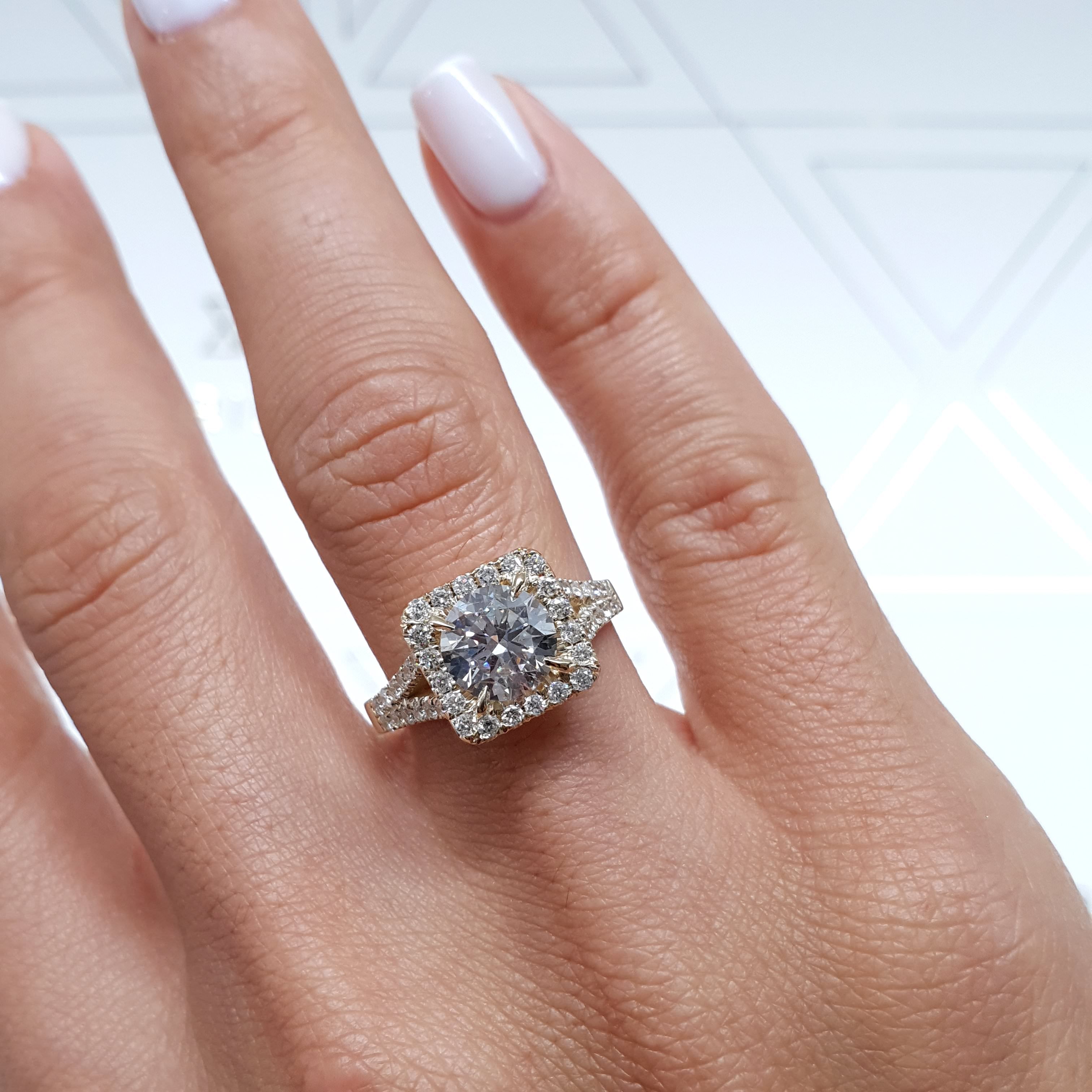 Addison Lab Grown Diamond Ring -18K Yellow Gold、mySite、hinf8tx79