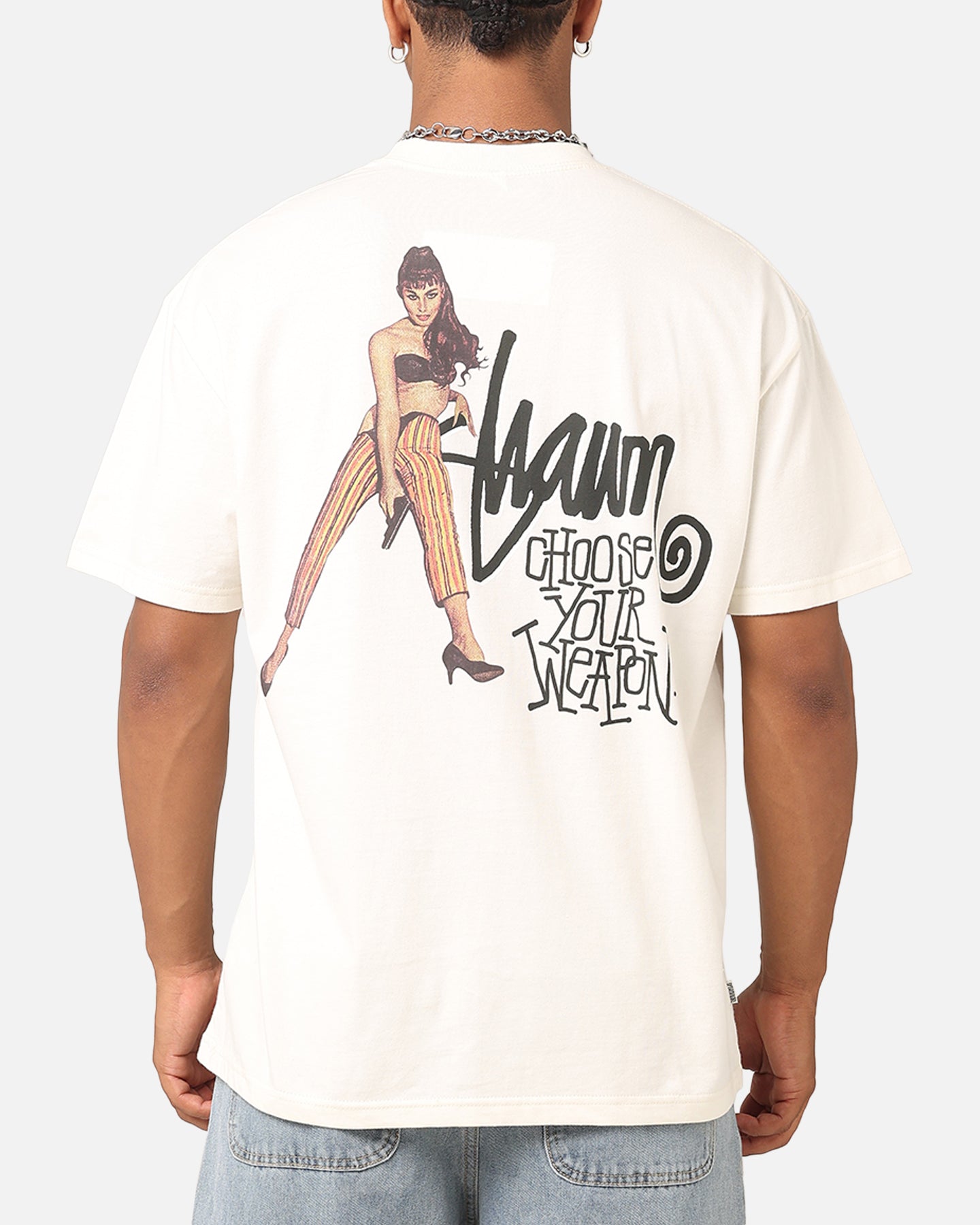 S Double Choose Your Weapon T-Shirt Washed White、mySite、zt4zffjzw