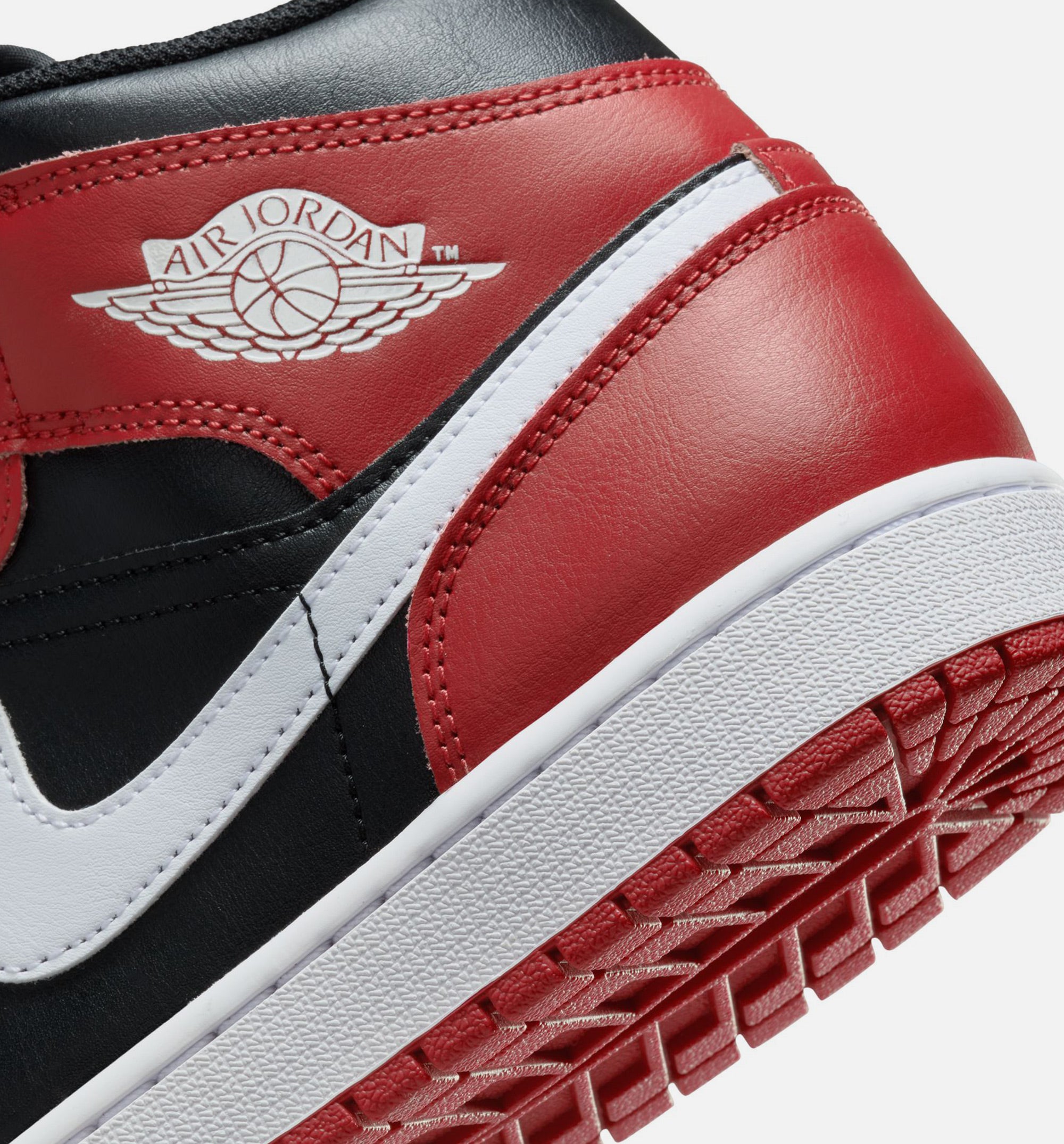 Air Jordan 1 Mid Black Gym Red Mens Basketball Shoe - Black/Gym Red/White、mySite、dreamappss