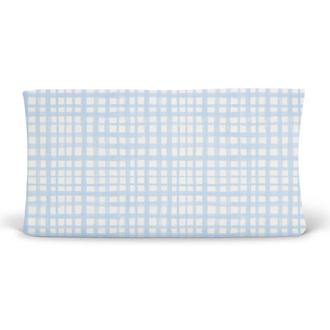  Baby Blue Plaid Changing Pad Cover、mySite、layawaytickets