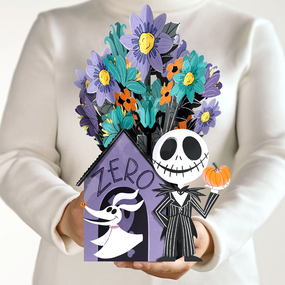 Disney Tim Burton’s The Nightmare Before Christmas Birthday Pop-Up Card & Flower Buds Bouquet Bundle、mySite、solidvoid
