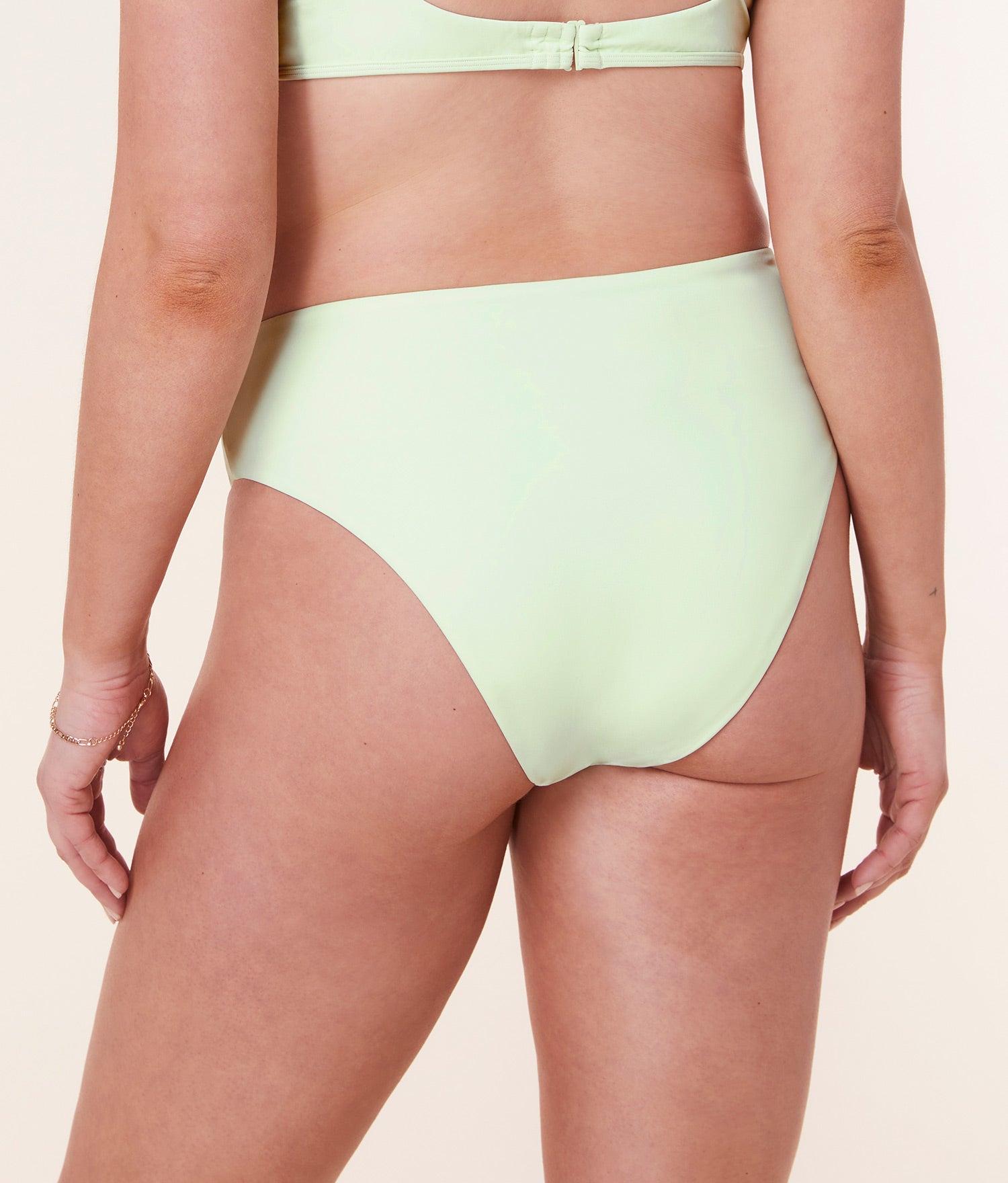  The 90s High Waist Bikini Bottom - Eco Nylon - Pistachio、mySite、ashleygrahame