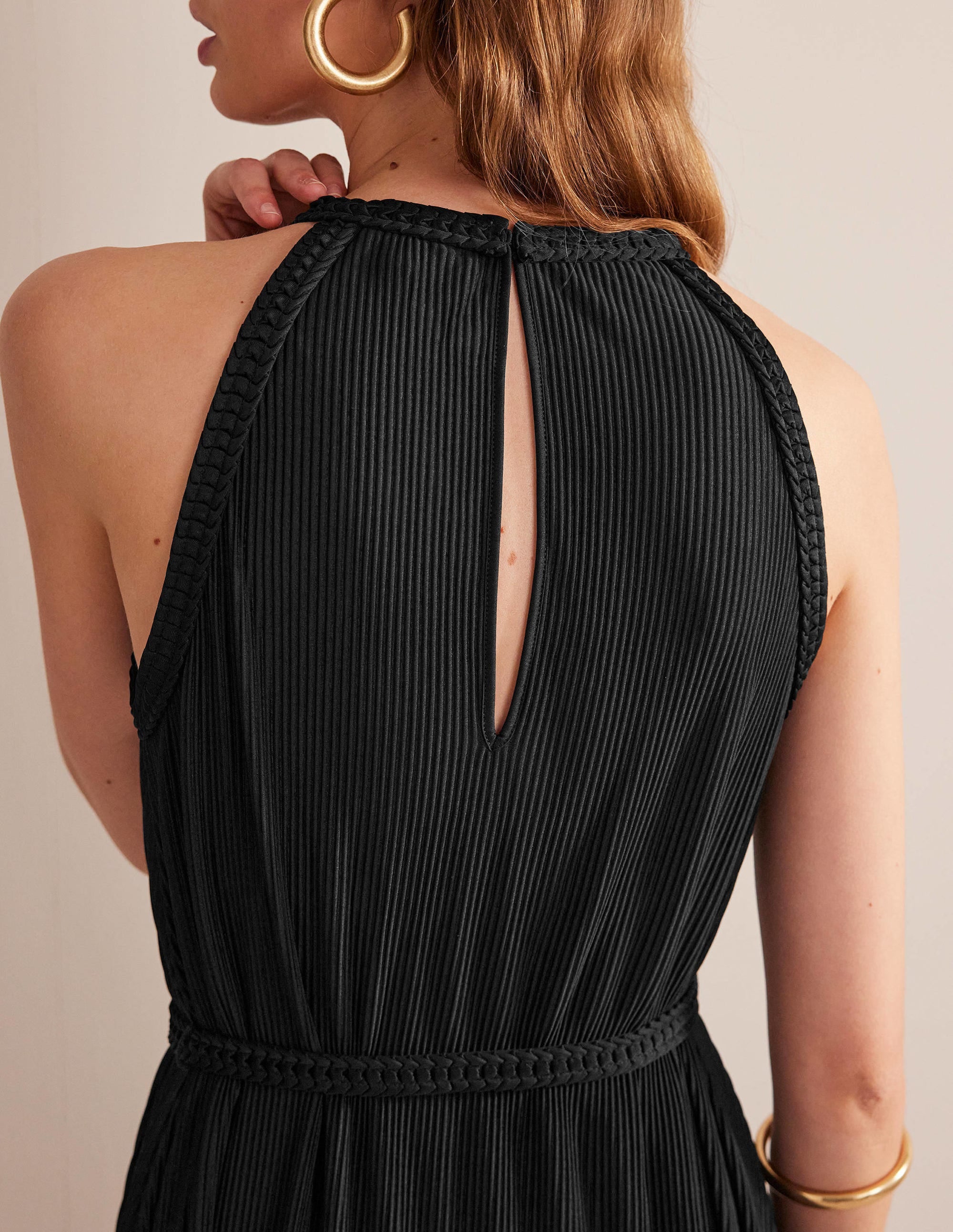  Jersey Plisse Maxi Dress-Black、mySite、ashleygrahame