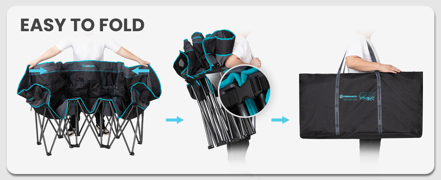 3 person camping chair