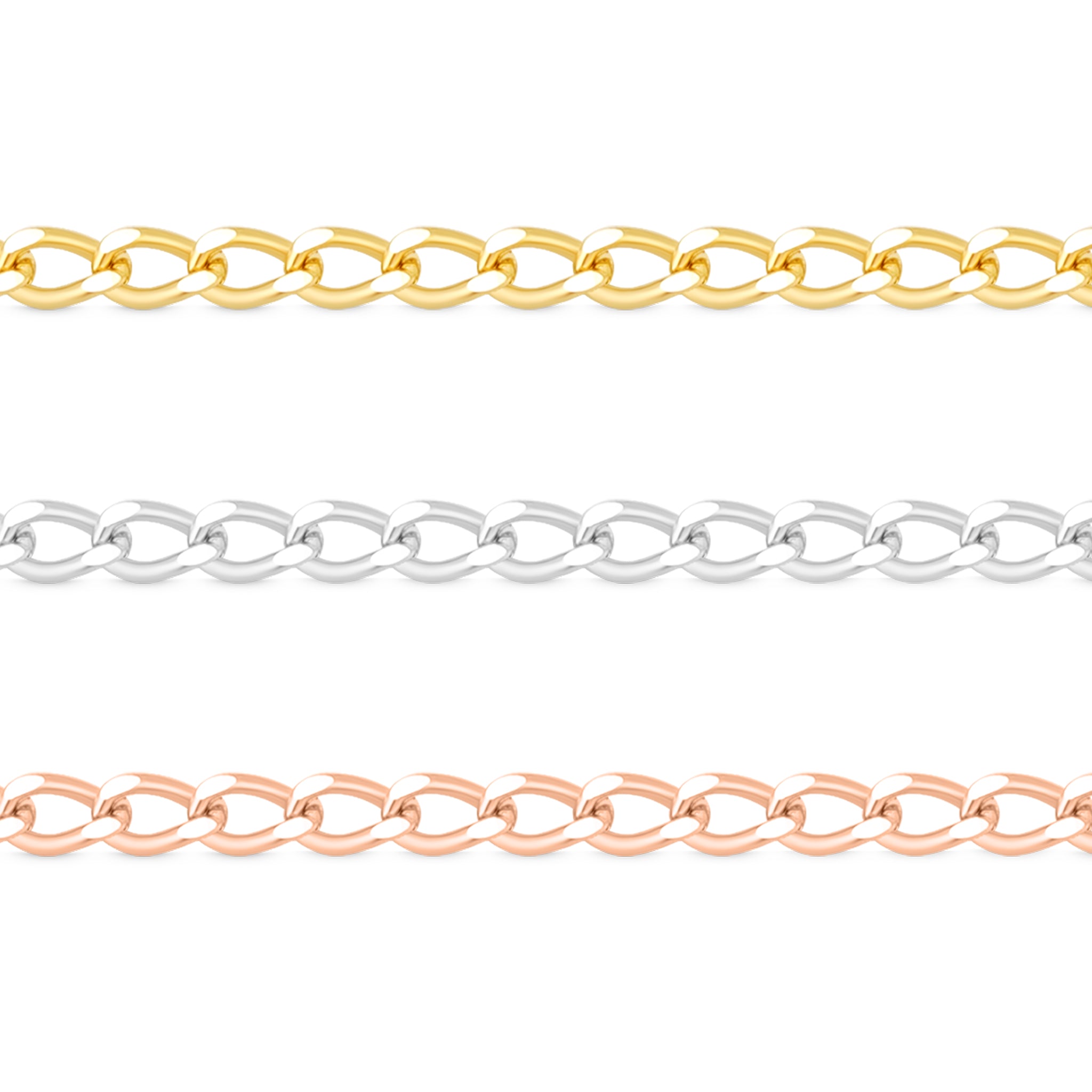 0.9mm Fine Diamond Cut Curb 14K Solid Rose Gold Permanent Jewelry Chain - By the Inch / PMJ0006、mySite、dreamappss