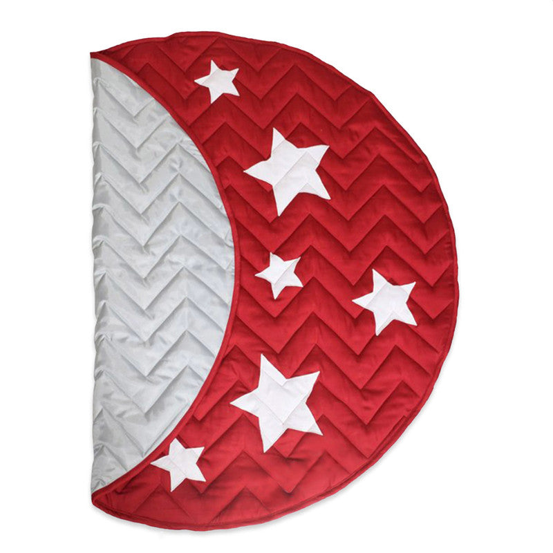 Indoor/Outdoor Quilted Playmat | Star Print | Red、mySite、camillekostekn