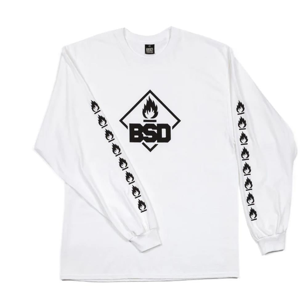  BSD Roastin Long Sleeve T-shirt - White、mySite、merchandisen