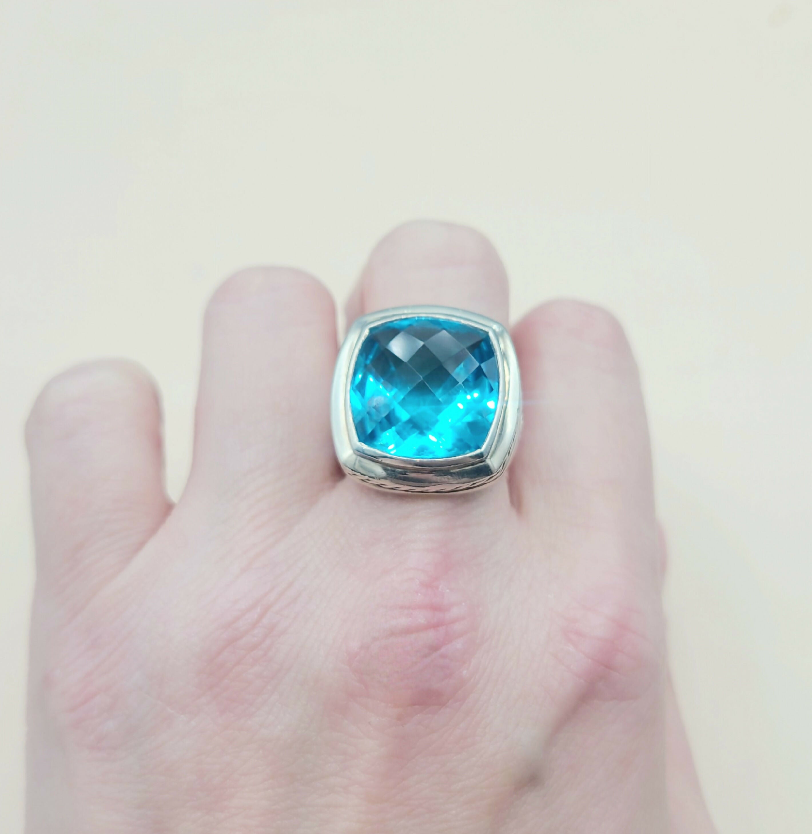 David Yurman Albion Statement Ring 18mm Hampton Blue Topaz、mySite、hinf8tx79