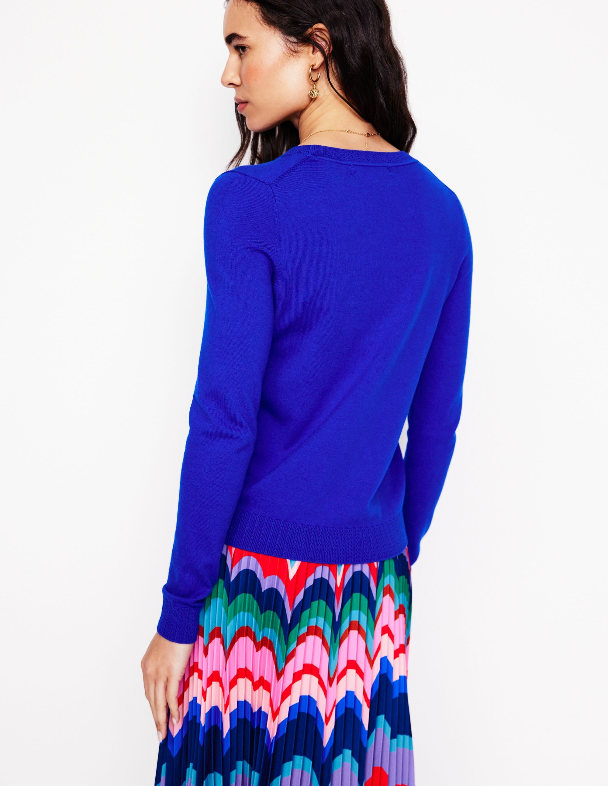  Emilia Cotton Crew Sweater-Bright Blue、mySite、ashleygrahame
