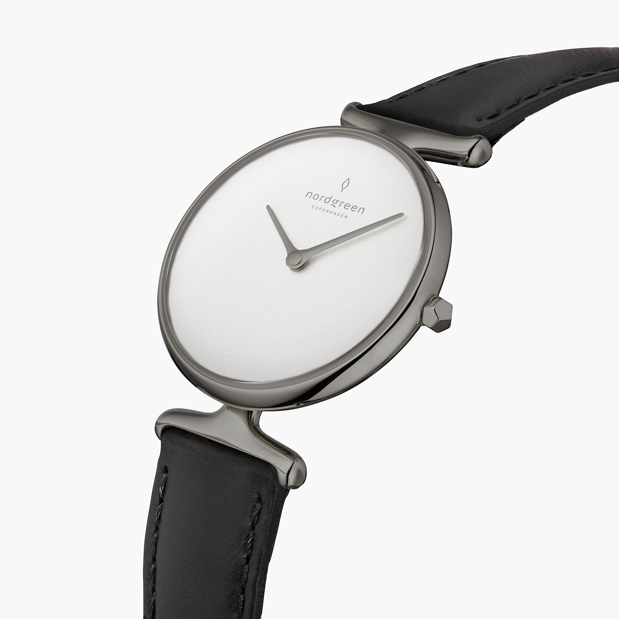  Unika - BUNDLE White Dial Gun Metal | Gun Metal Mesh / Black Leather Straps