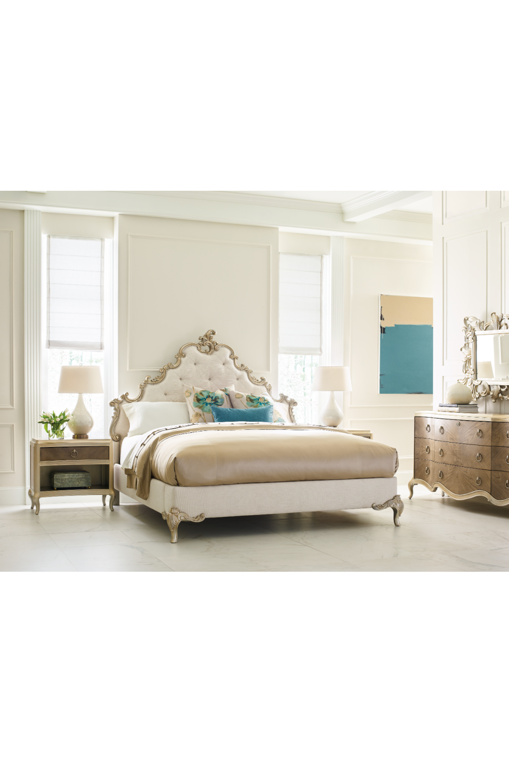 Mid-Century Modern Hardwood Nightstand | Caracole Fontainebleau、mySite、neckold