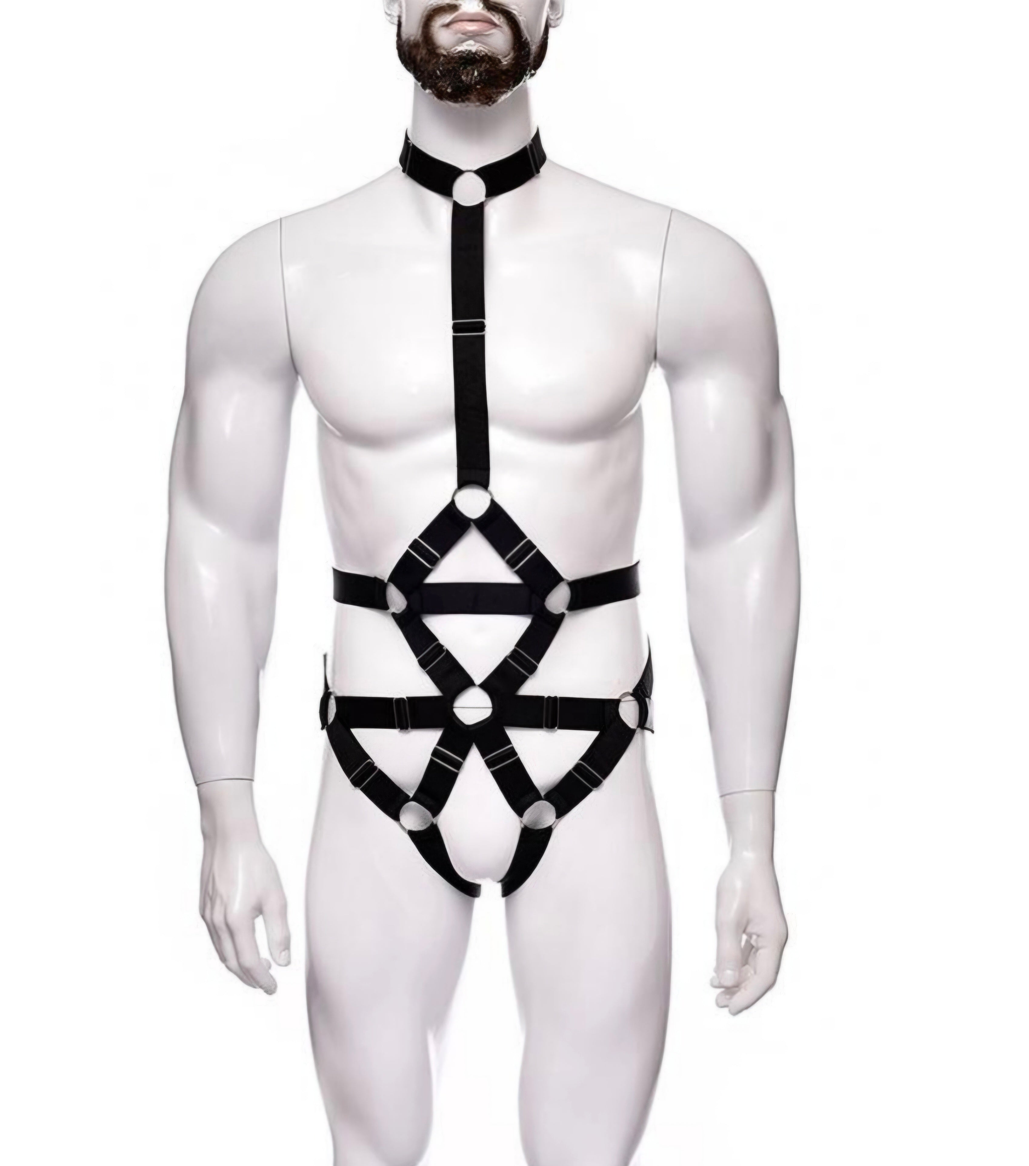 Kink Male Body Strap Harness | Open Crotch | Adjustable、mySite、bottomscart