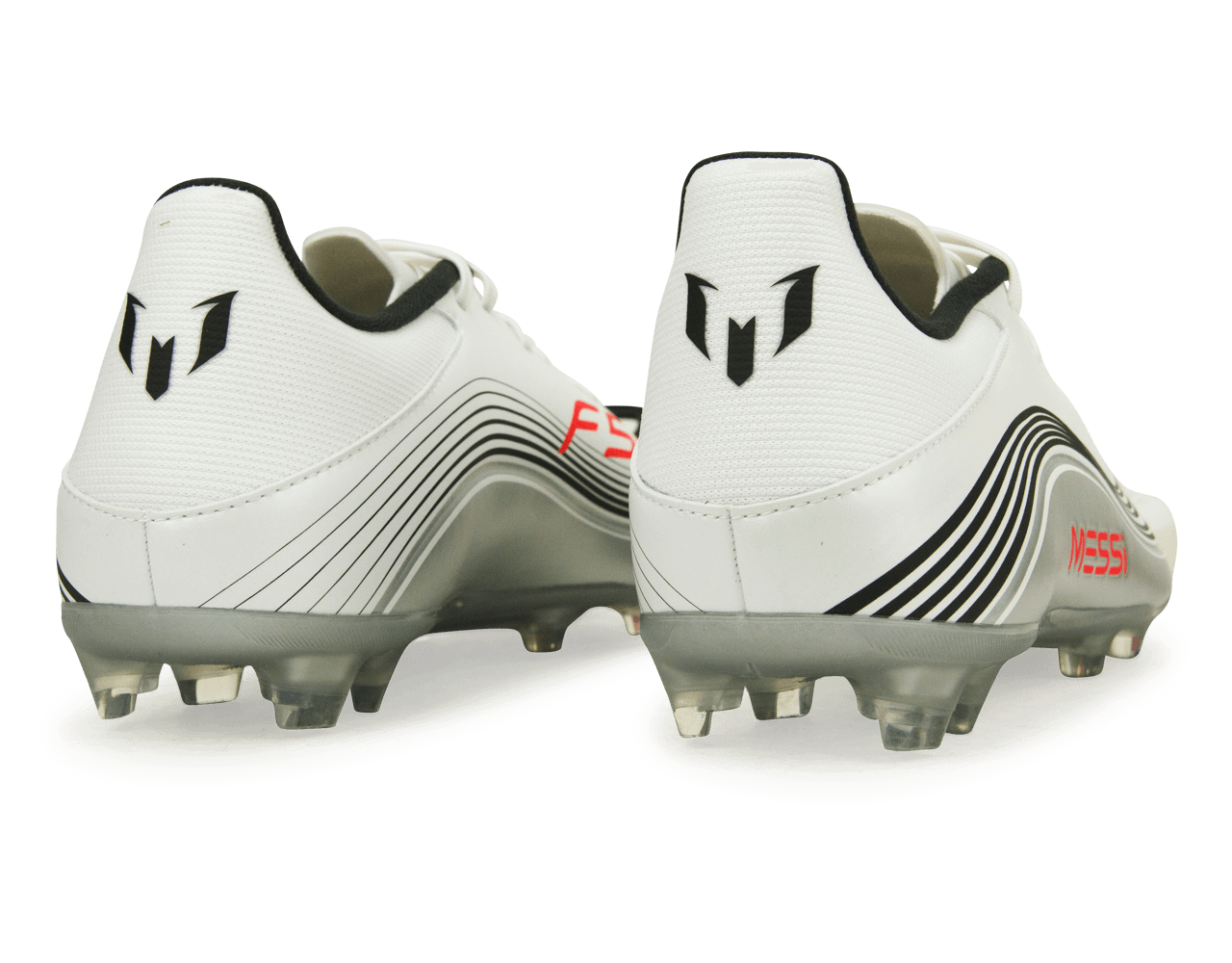 adidas Men's F50 League Messi FG/MG White/Red/Silver、mySite、bottomscart