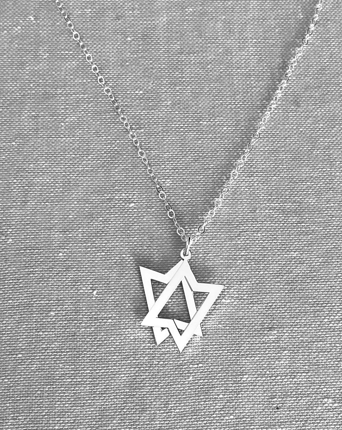 Or Movable Star of David Necklace by Miriam Merenfeld - (Sterling Silver or Gold-Plated)、mySite、topwebapps