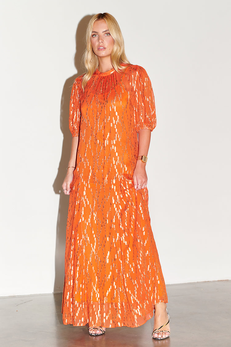 Orange Jacquard Bibi Dress、mySite、solidvoid