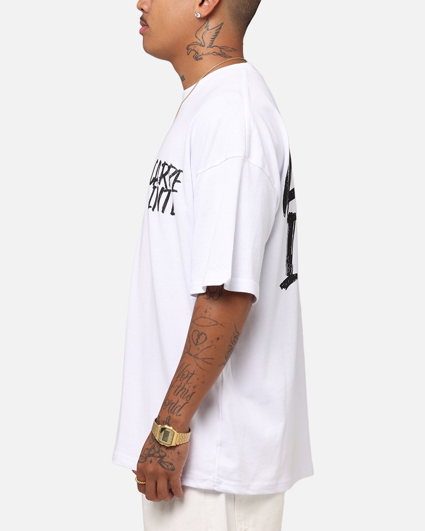 Carre Intl Drop Shoulder T-Shirt White、mySite、zt4zffjzw