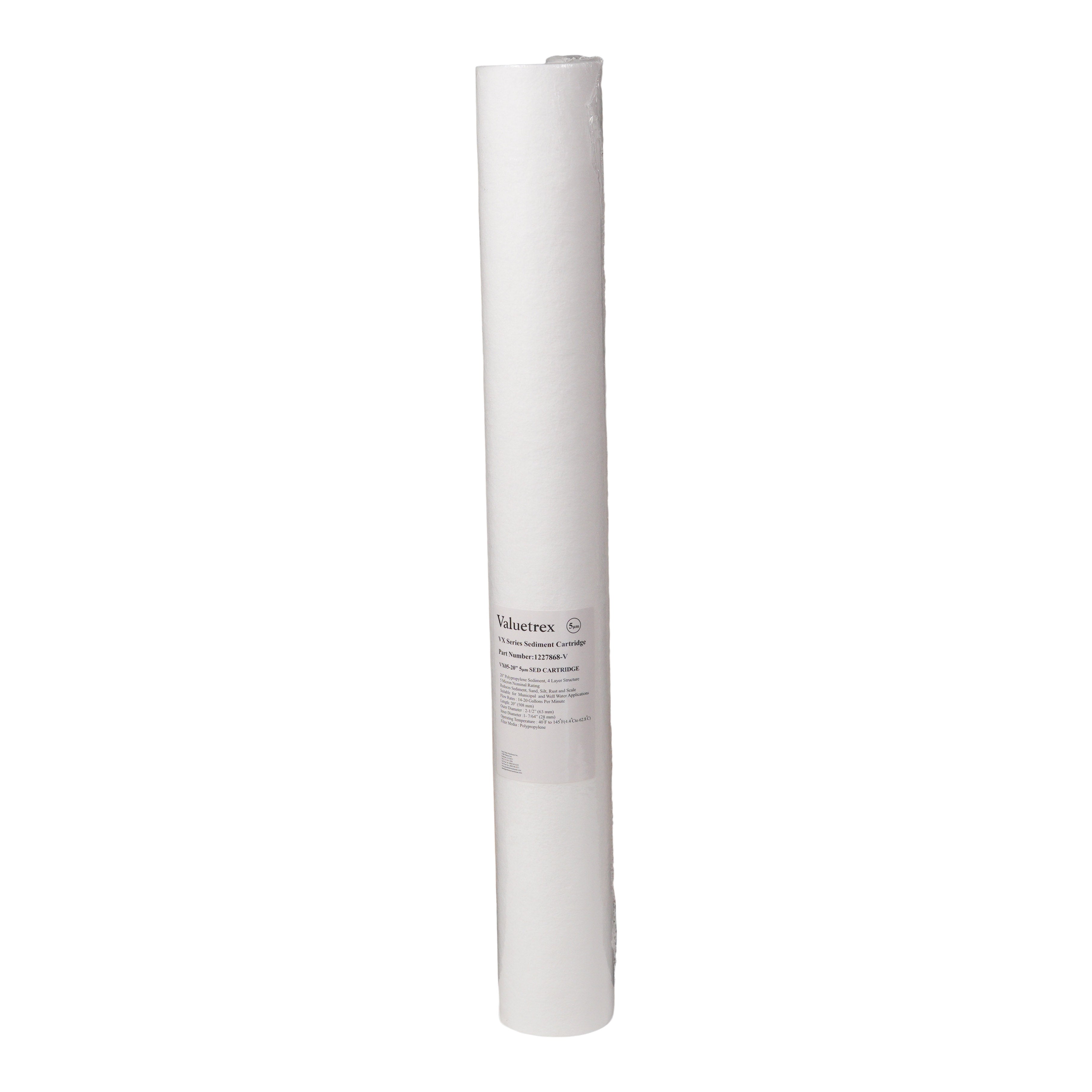Valuetrex 20 x 2.5 Slimline 5 Micron Sediment Filter #1227868-V、mySite、noshort