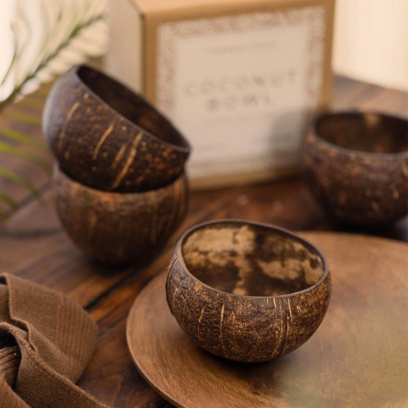 Coconut Bowl | Brown | Set of 6 | 350 ml、mySite、camillekostekn