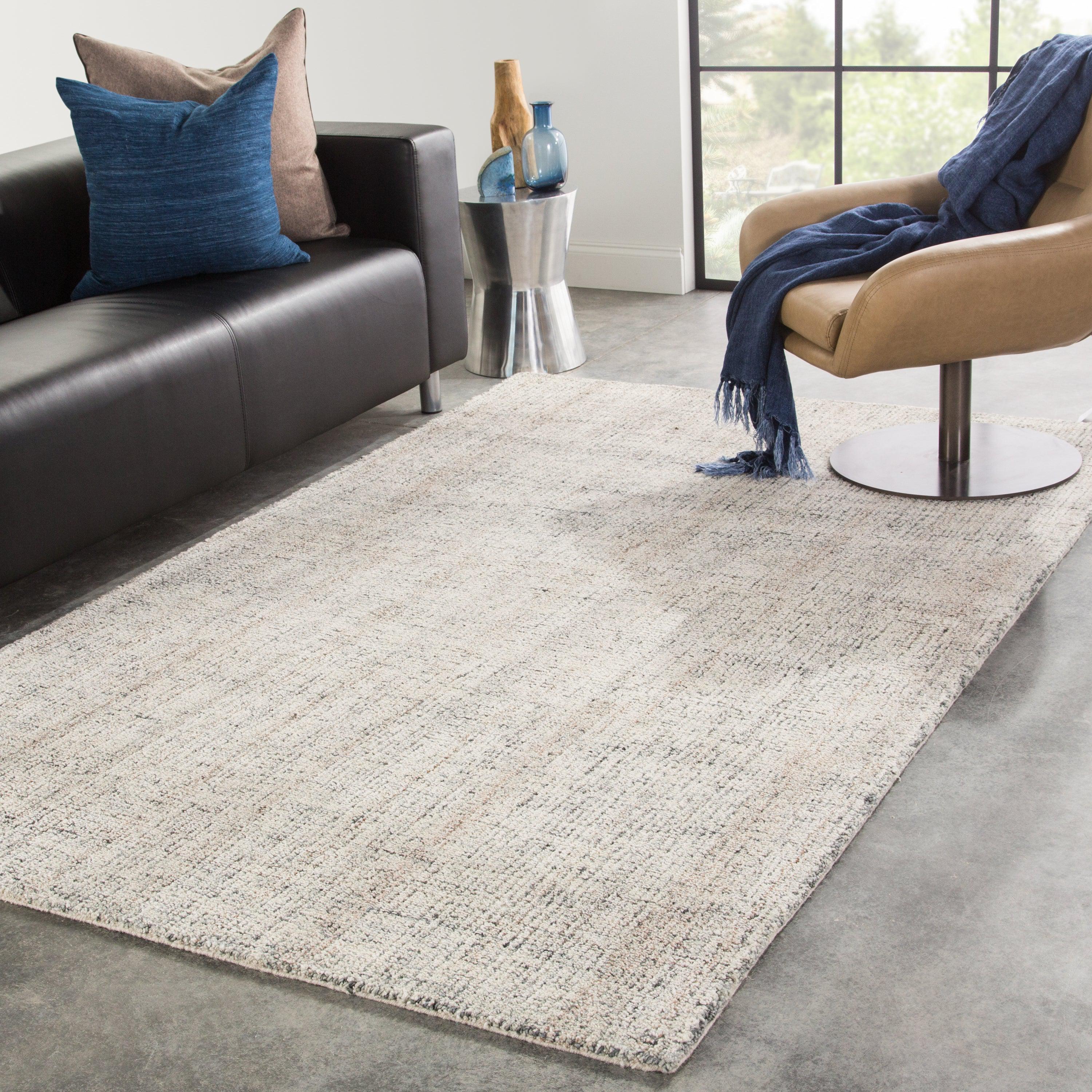 Ritz Handmade Solid Gray Ivory Area Rug、mySite、gigharbornorthrealestate