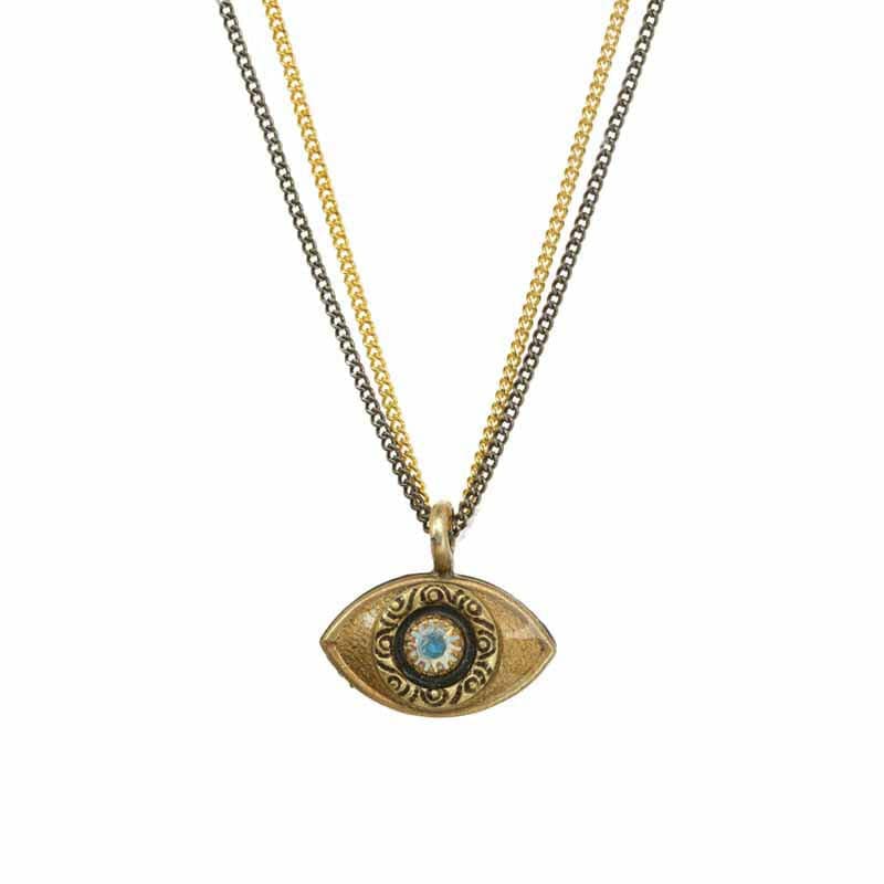 Mini Gold Evil Eye Necklace by Michal Golan、mySite、topwebapps