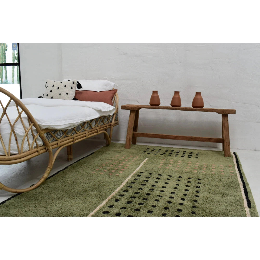 Grid Green Washable Cotton Area Rug、mySite、gigharbornorthrealestate