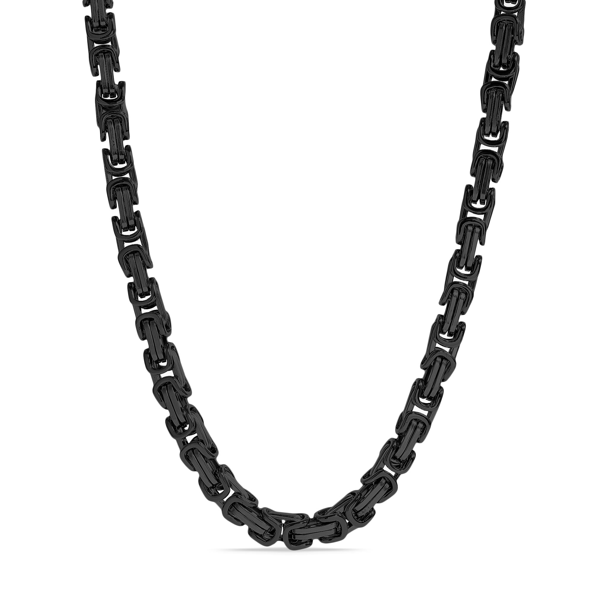 Stainless Steel Black Byzantine Chain Necklace / CHN8503、mySite、dreamappss