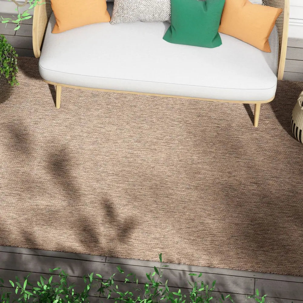 Leif Nordic Geometric Indoor Outdoor Taupe Flatweave 5'3 x 7'3 Rug、mySite、gigharbornorthrealestate