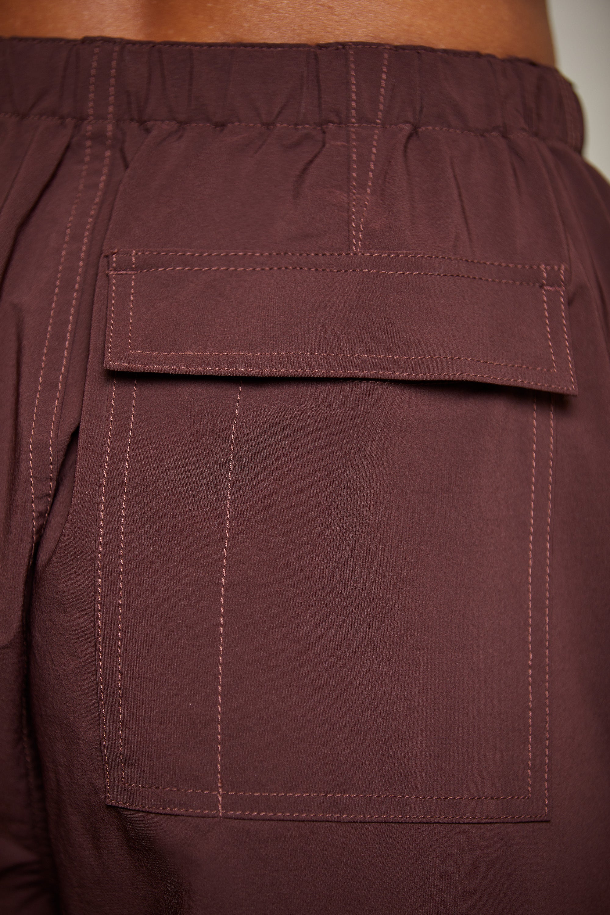 Wide Leg Cargo Trousers in Brown、mySite、solidvoid