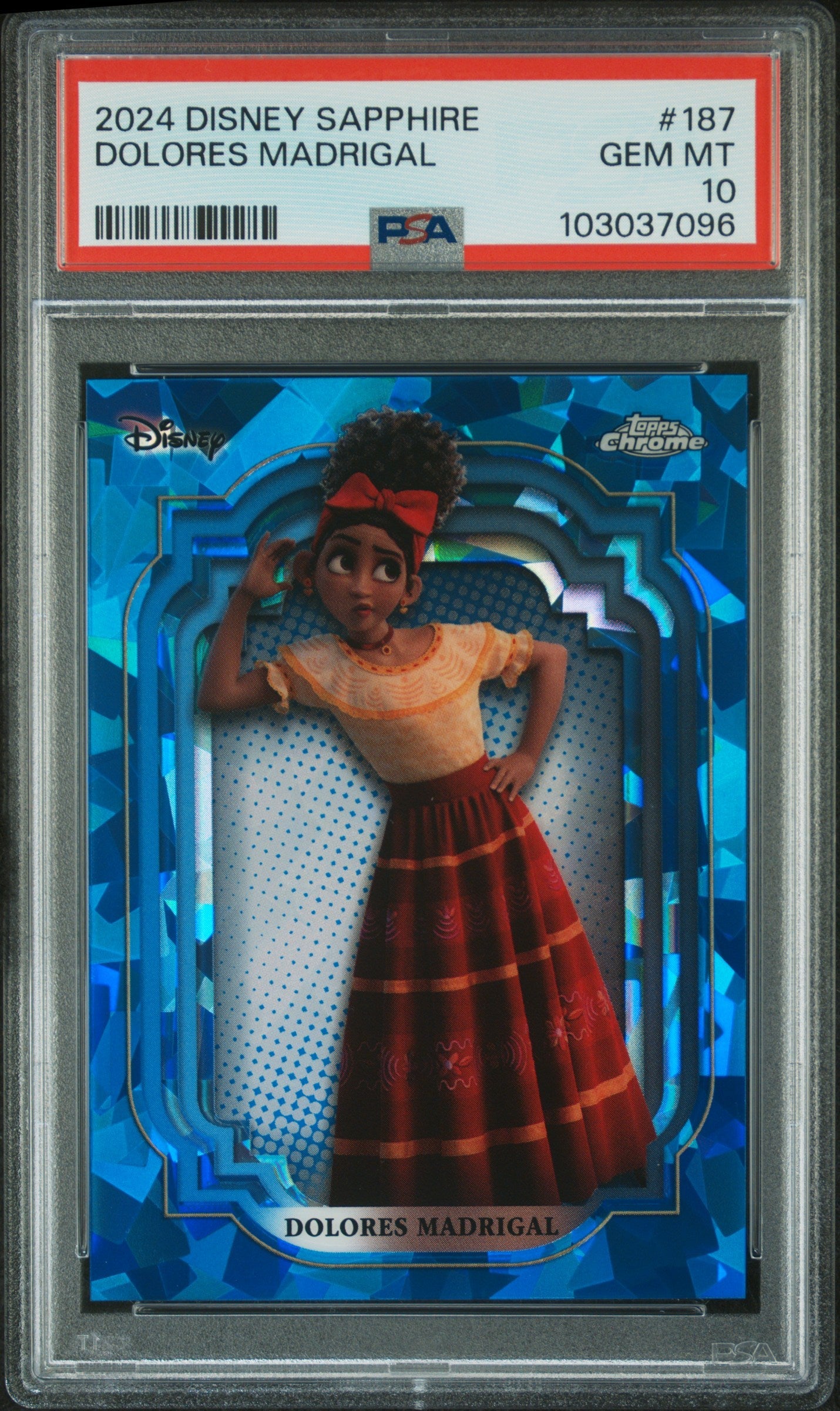Dolores Madrigal #187 PSA 10 Topps Chrome Disney Sapphire Edition 2024、mySite、waistdrama