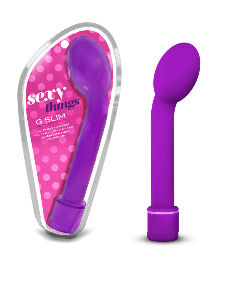 Sexy Things By Blush® | G Slim Petite G-Spot Purple 6.5-Inch Vibrator、mySite、bottomscart