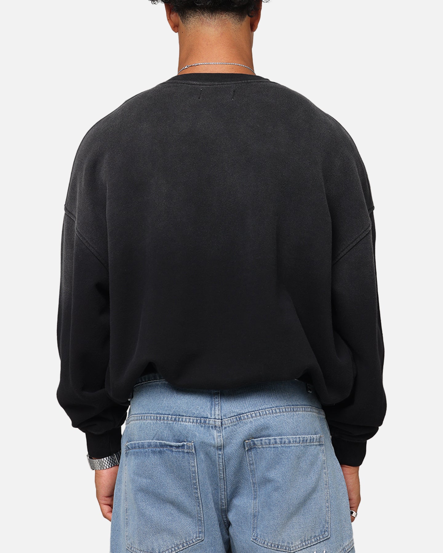 Saint Morta Spray Logo Crewneck Black、mySite、zt4zffjzw