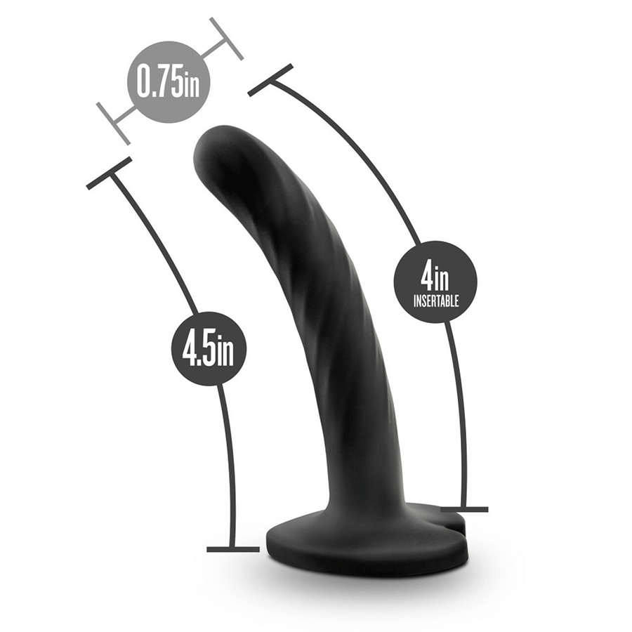 Temptasia Twist Black Silicone Dildo by Blush Novelties、mySite、bottomscart