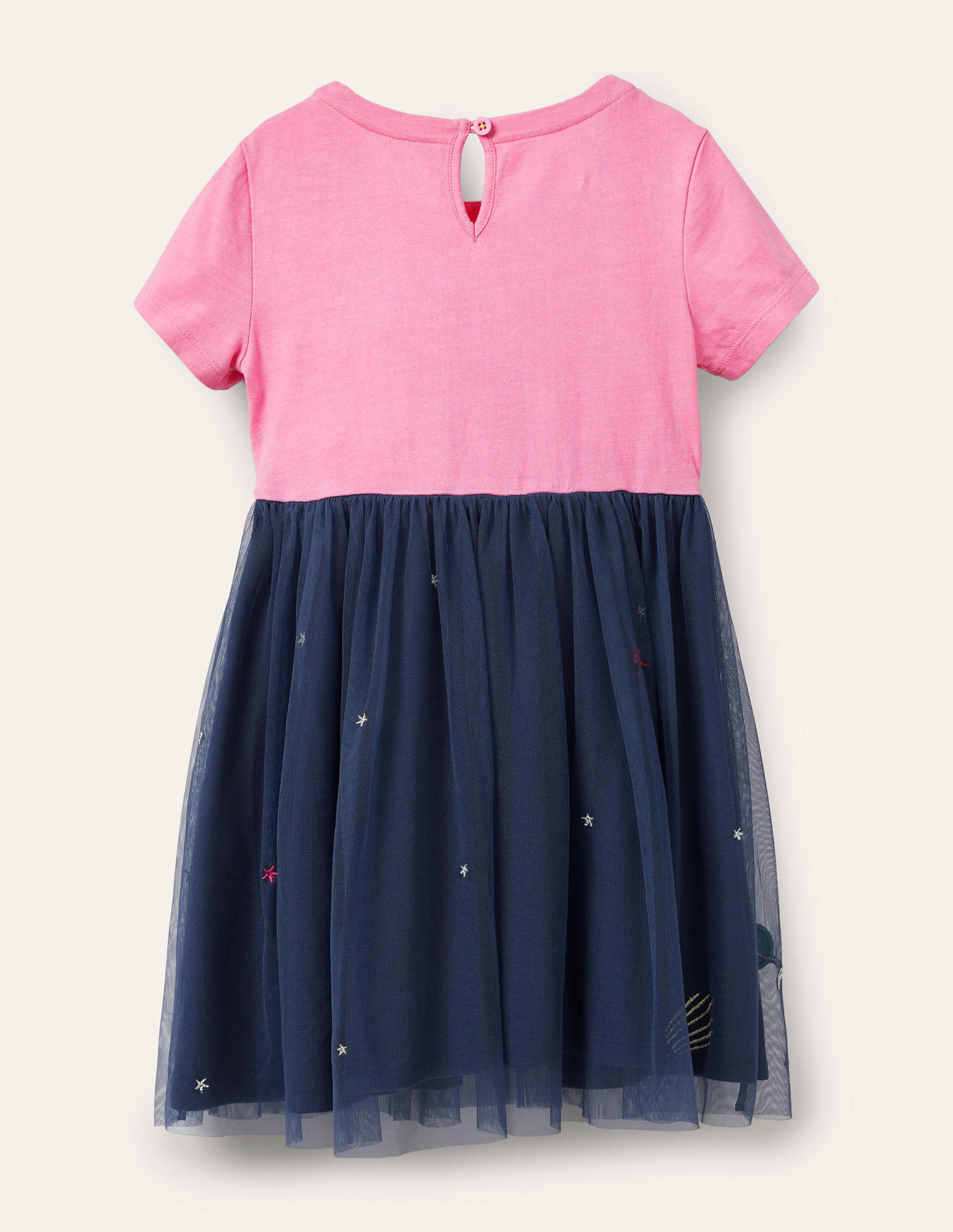  Appliqué Tulle Jersey Dress-Bright Petal Pink Space、mySite、ashleygrahame