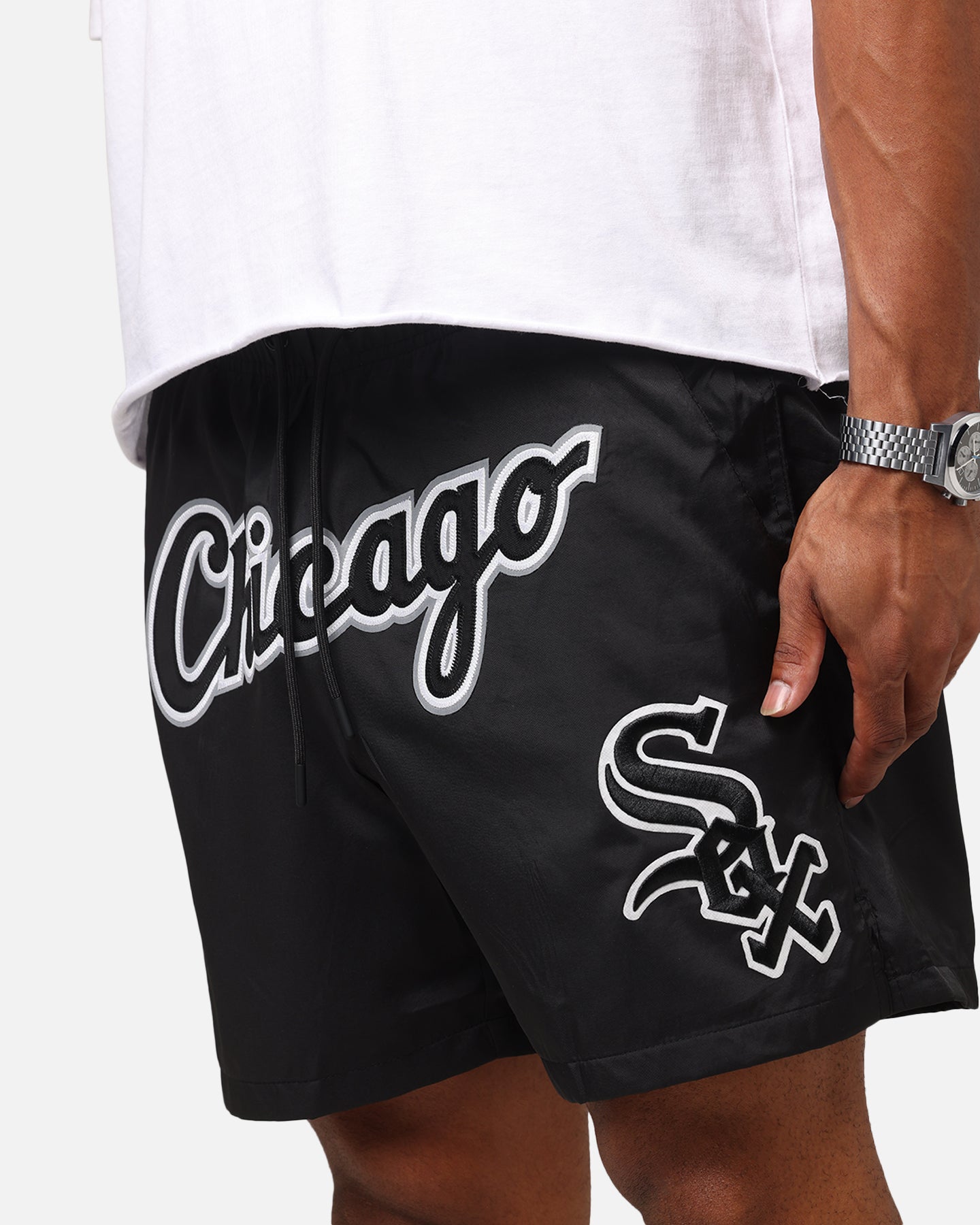 Pro Standard Chicago White Sox Classic Woven Shorts Black、mySite、zt4zffjzw